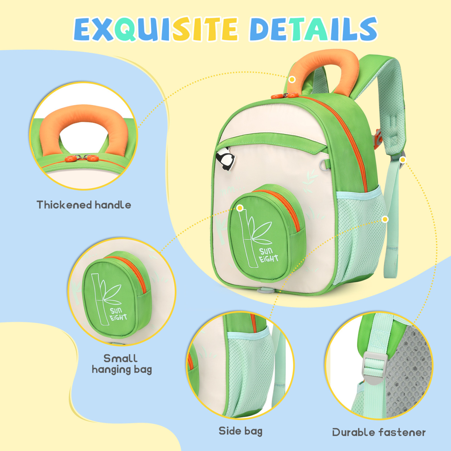 SUN EIGHT Cute & Durable Kids Backpacks for Aged 2-7 SE-90352