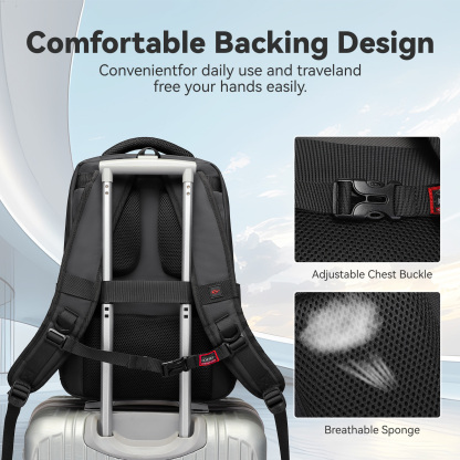 Aopusen Lightweight Backpack for Travel,Office,Daily Commute,17.3 Inch AP-20183