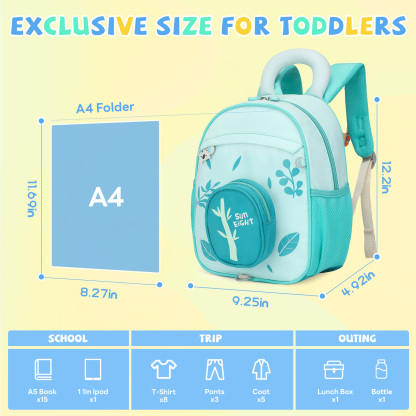 SUN EIGHT Cute & Durable Kids Backpacks for Aged 2-7 SE-90352