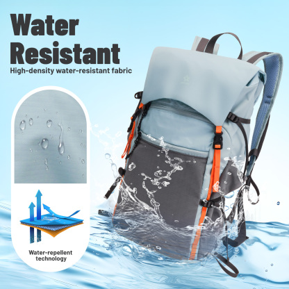 Lightweight Foldable Hiking Backpack, Packable Waterproof Travel Daypack with Chest Strap, Small Compact Backpack for Camping, Walking & Outdoor Adventure