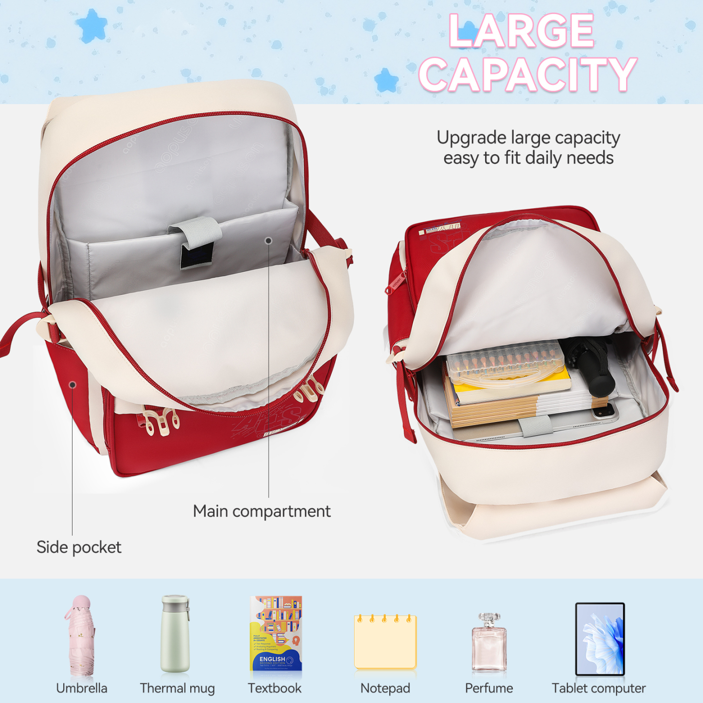 Aopusen Casual Backpack,Waterproof and Fashion