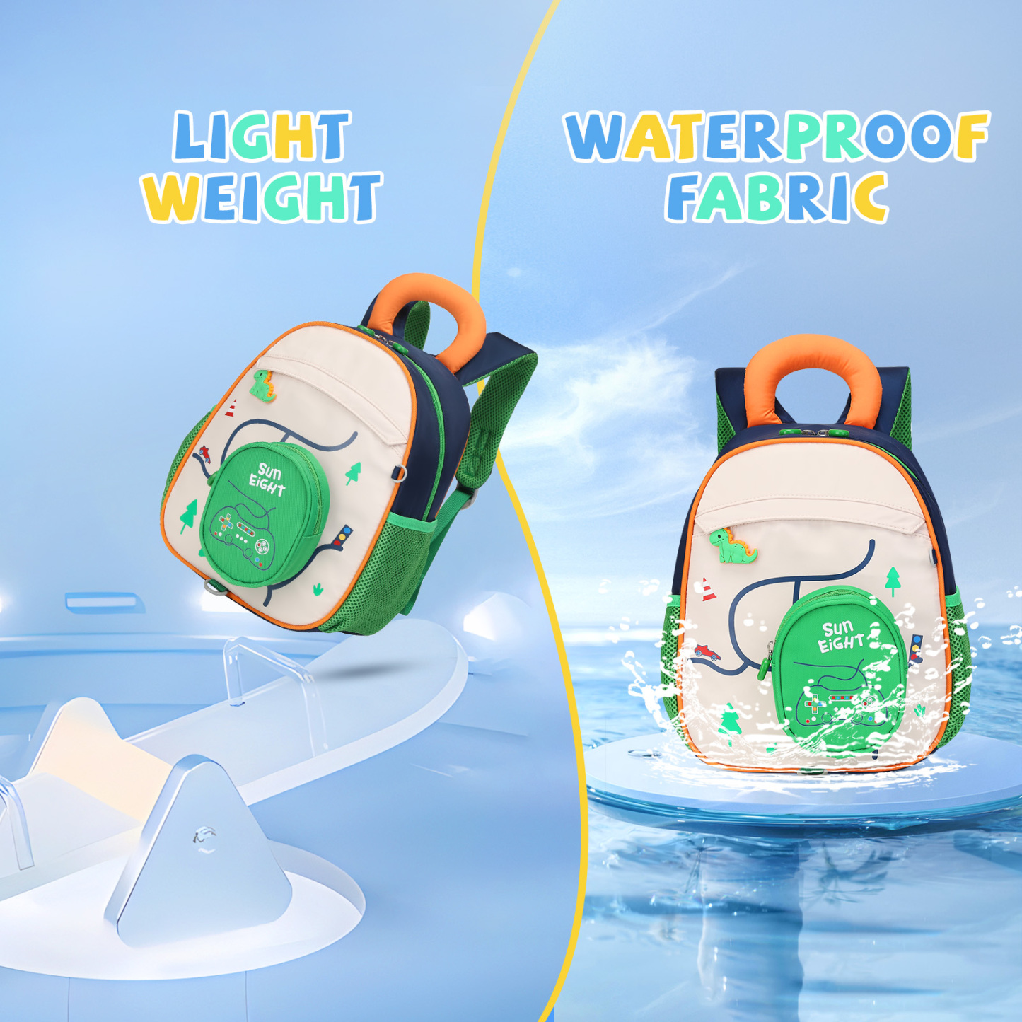 SUN EIGHT Cute & Durable Kids Backpacks for Aged 2-7 SE-90352