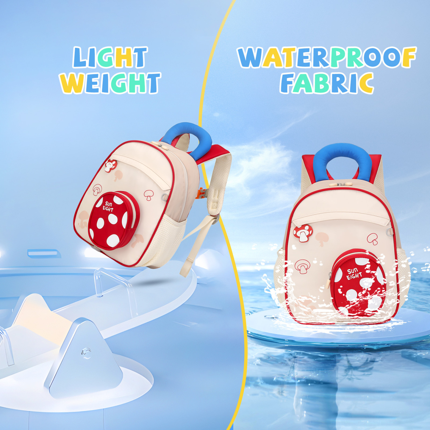 SUN EIGHT Cute & Durable Kids Backpacks for Aged 2-7 SE-90352