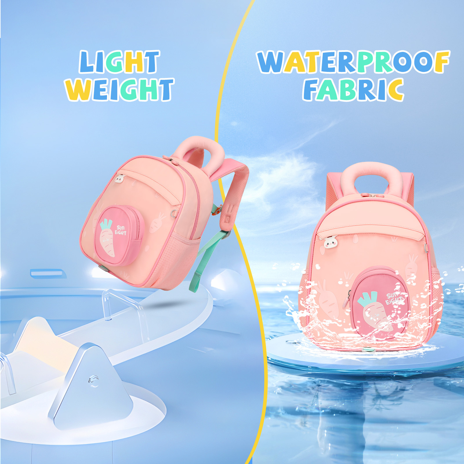 SUN EIGHT Cute & Durable Kids Backpacks for Aged 2-7 SE-90352