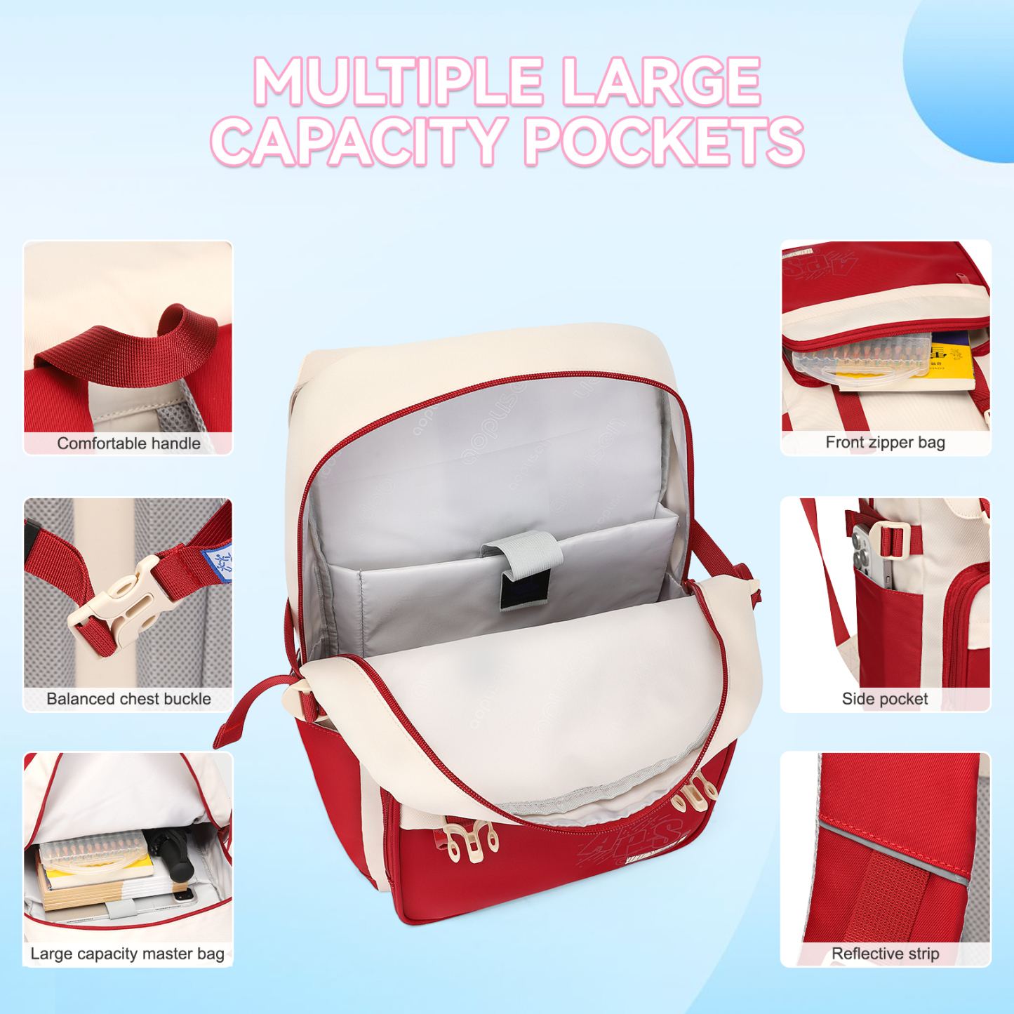 Aopusen Casual Backpack,Waterproof and Fashion