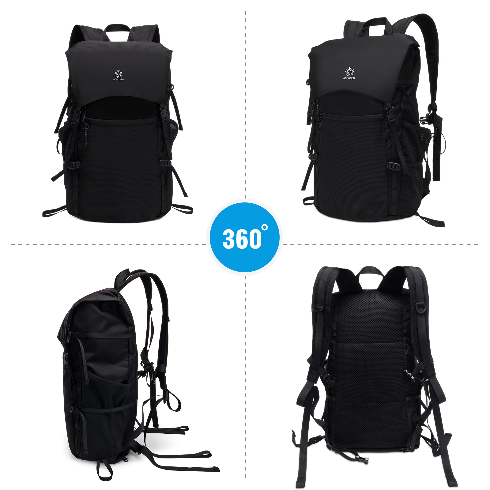 Lightweight Foldable Hiking Backpack, Packable Waterproof Travel Daypack with Chest Strap, Small Compact Backpack for Camping, Walking & Outdoor Adventure