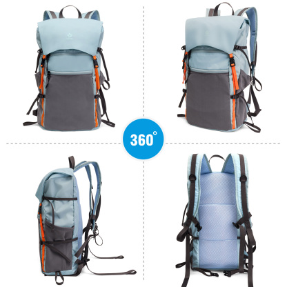 Lightweight Foldable Hiking Backpack, Packable Waterproof Travel Daypack with Chest Strap, Small Compact Backpack for Camping, Walking & Outdoor Adventure