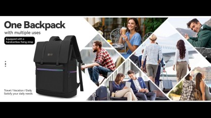 JODEBES Business Laptop Backpack,Water Resistant Laptop Bag 17.3Inch/24L (Black) JD20149