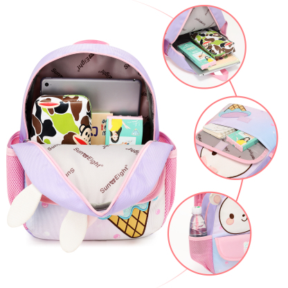 SUNEIGHT🎒 Cute & Durable Kids Backpack – Cartoon Bunny & Dinosaur Design, Lightweight & Perfect for Preschool & Kindergarten!