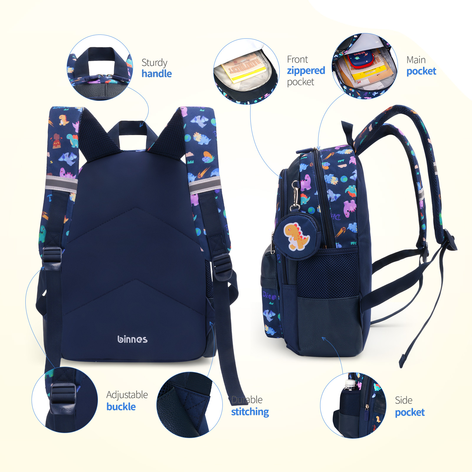 SUNEIGHT Kids backpack,Toddler Backpack for 1-5 Years