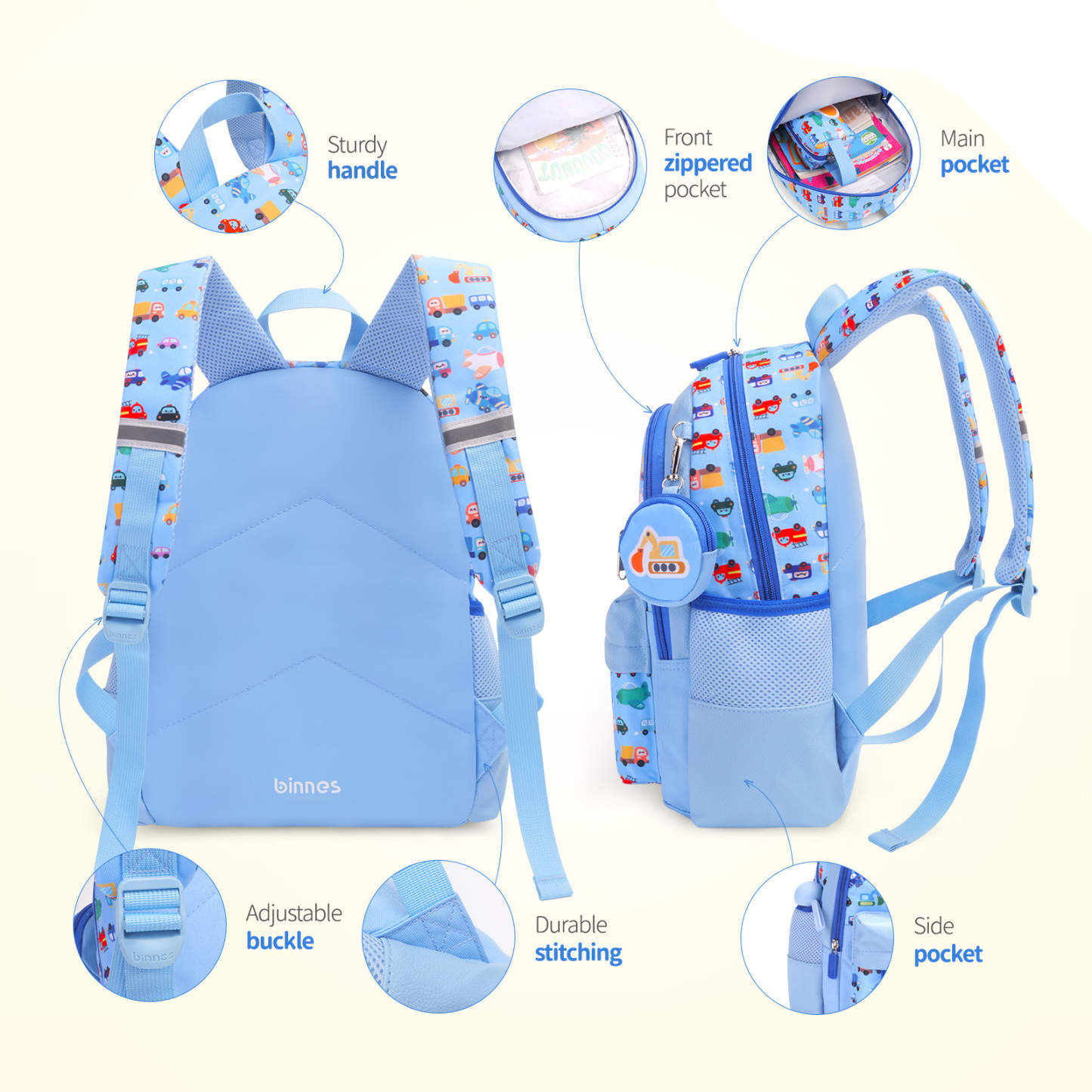 SUNEIGHT Kids backpack,Toddler Backpack for 1-5 Years