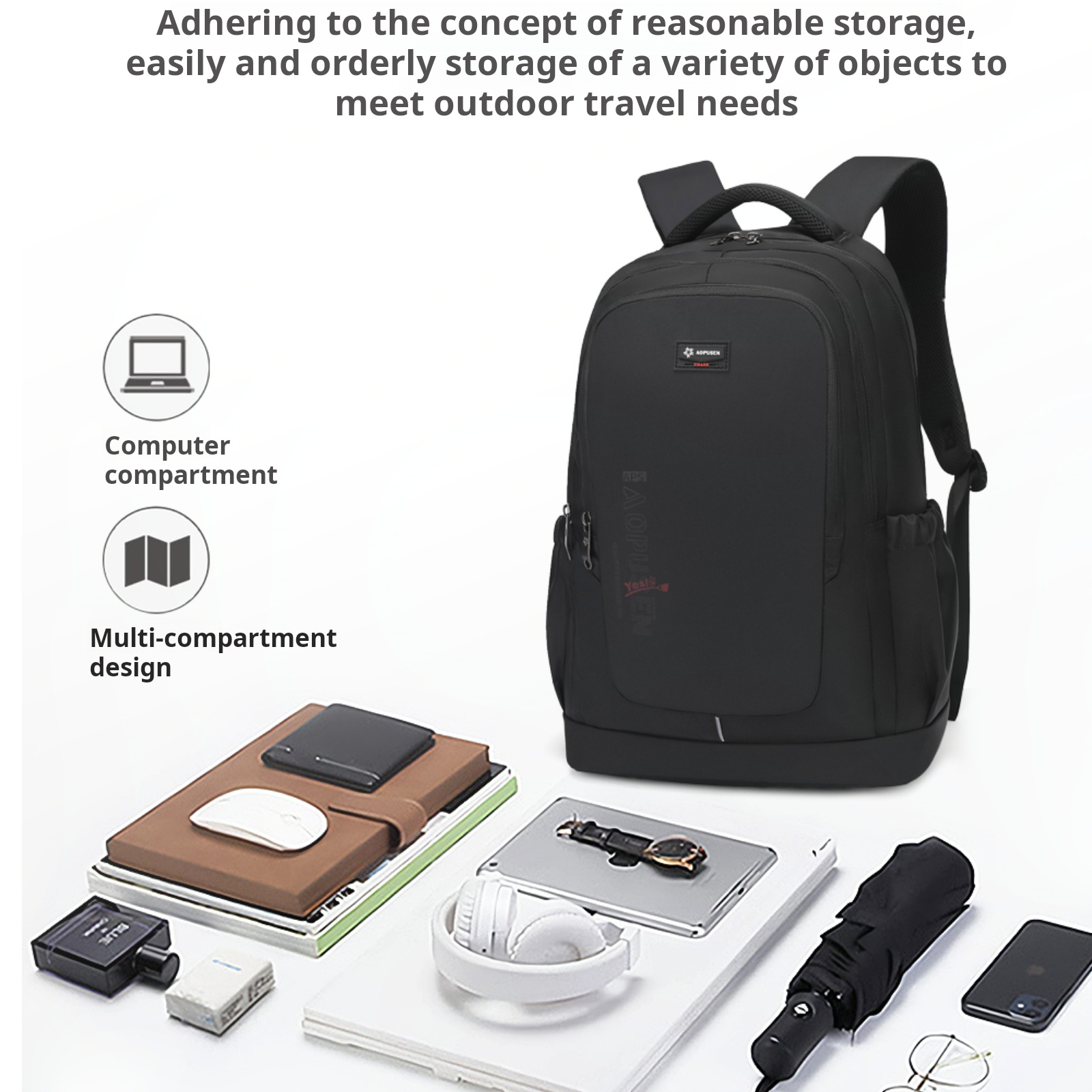 AOPUSEN Casual Backpack Water Resistantand  Lightweight AP-10352