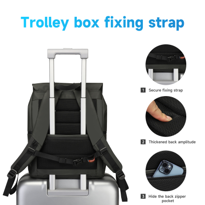 JODEBES Laptop Backpack,Business Anti Theft Slim Sturdy Laptops Backpack,Water Resistant Laptop Bag 15.6Inch 18L(Black)