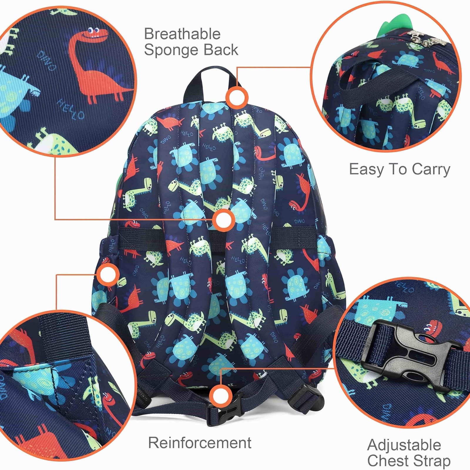 SUN EIGHT Healthy Toddler Schoolbag Perfect for Aged 2-6 SE-90074-DS