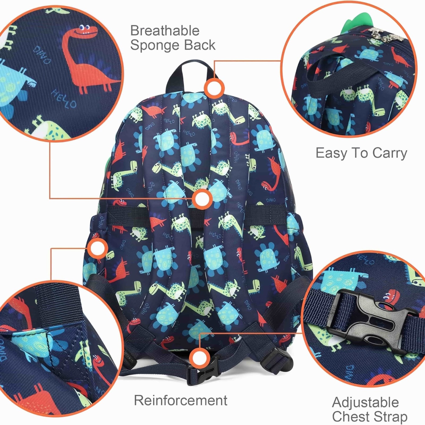 SUN EIGHT Healthy Toddler Schoolbag Perfect for Aged 2-6 SE-90074-DS