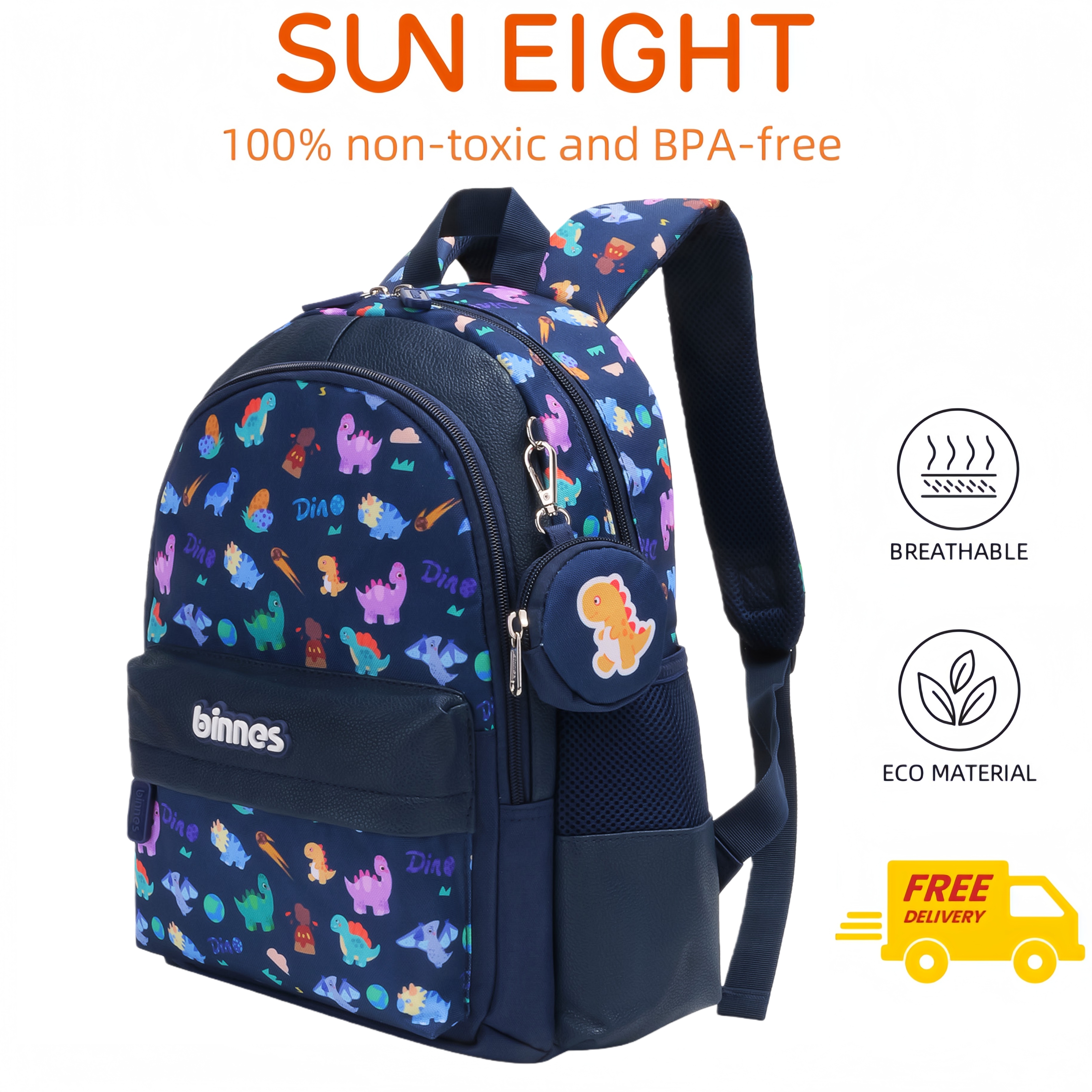 SUNEIGHT Kids backpack,Toddler Backpack for 1-5 Years