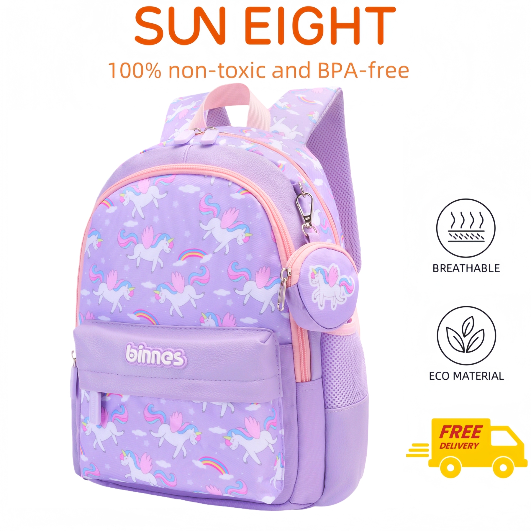 SUNEIGHT Kids backpack,Toddler Backpack for 1-5 Years