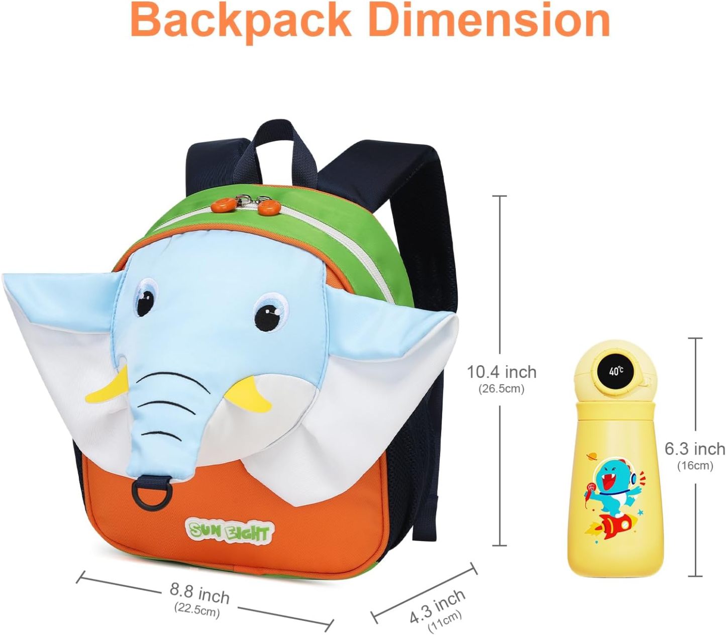 SUN EIGHT Healthy Preschool Backpack for Toddlers Aged 2-6 SE-90242FEP