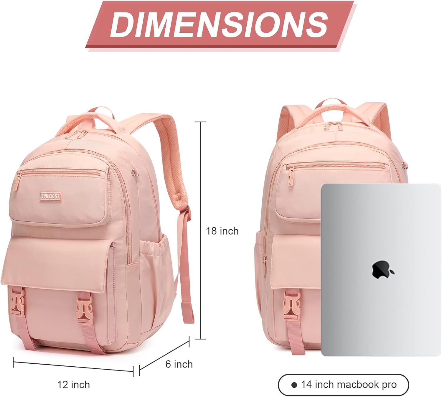 Sun Eight Laptop Backpack  for All Ages Height Above 140cm (15.6") 35L SE-8391-Sun Eight Backpack