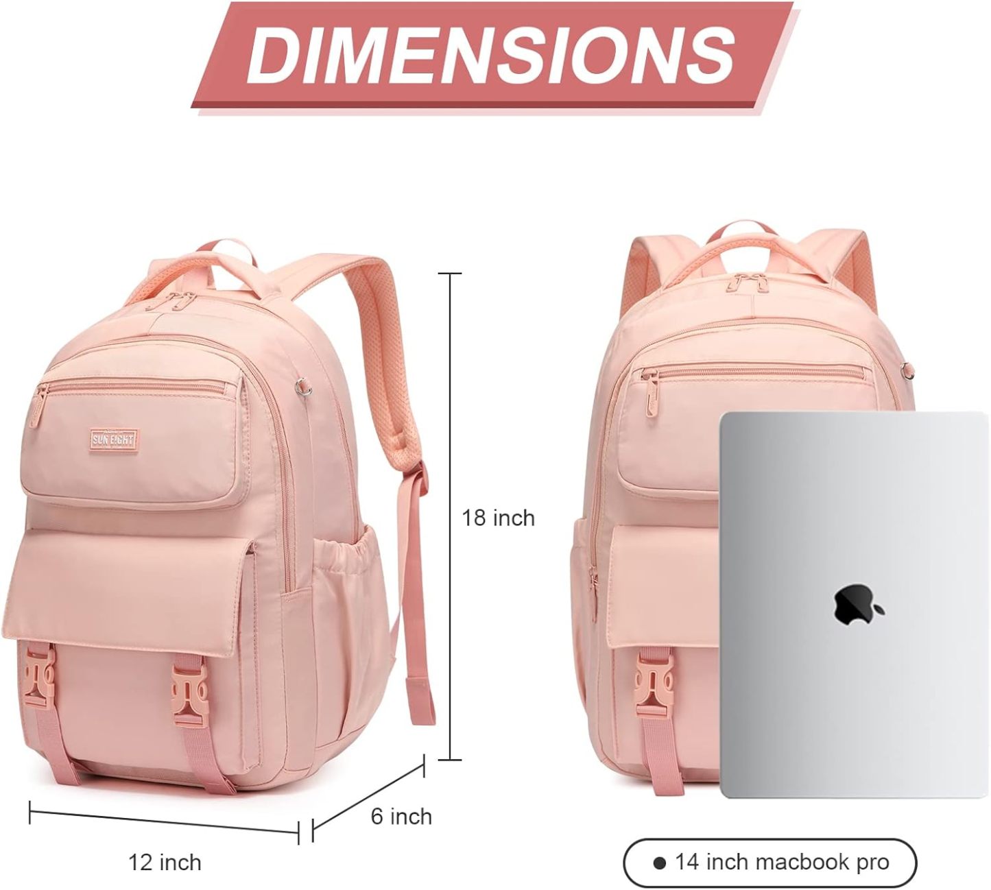 Sun Eight Laptop Backpack  for All Ages Height Above 140cm (15.6") 35L SE-8391-Sun Eight Backpack