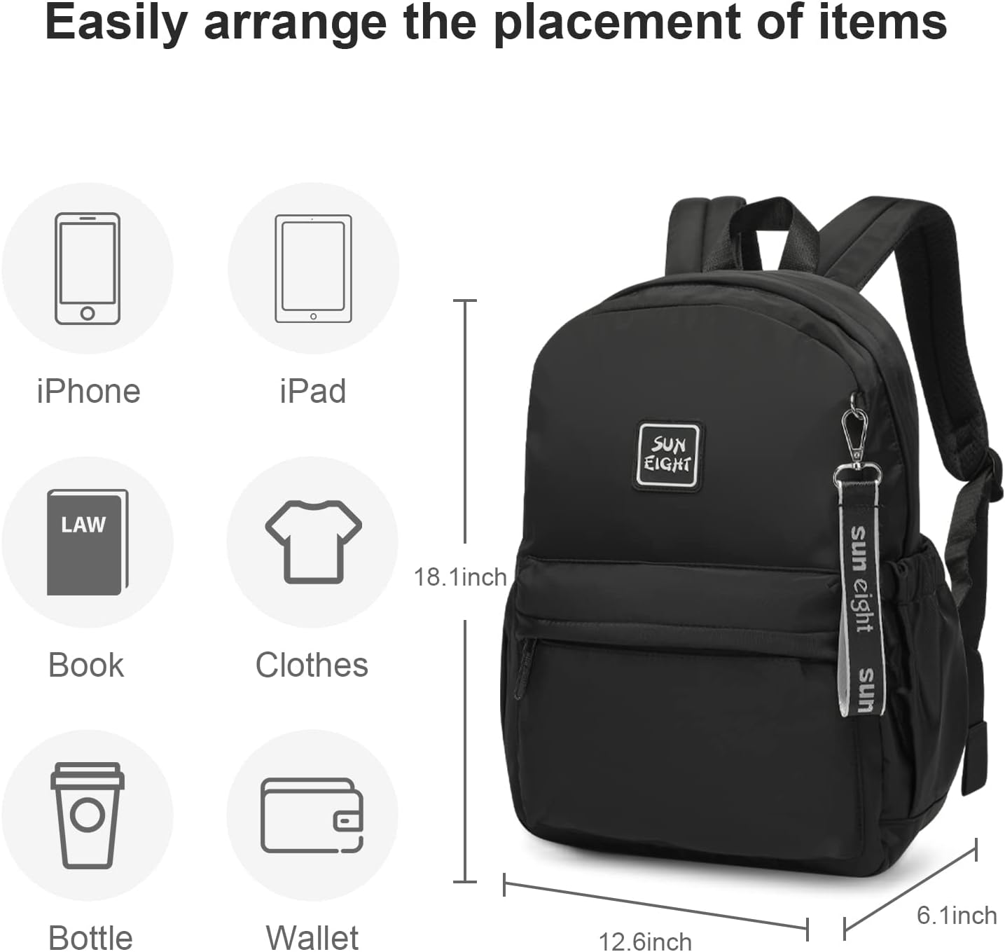SUN EIGHT✨ Trendy & Functional Teen Backpacks for School, Travel & Everyday Use🎒