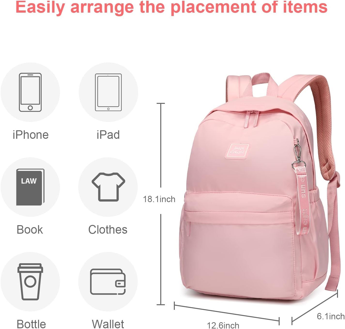 SUN EIGHT✨ Trendy & Functional Teen Backpacks for School, Travel & Everyday Use🎒