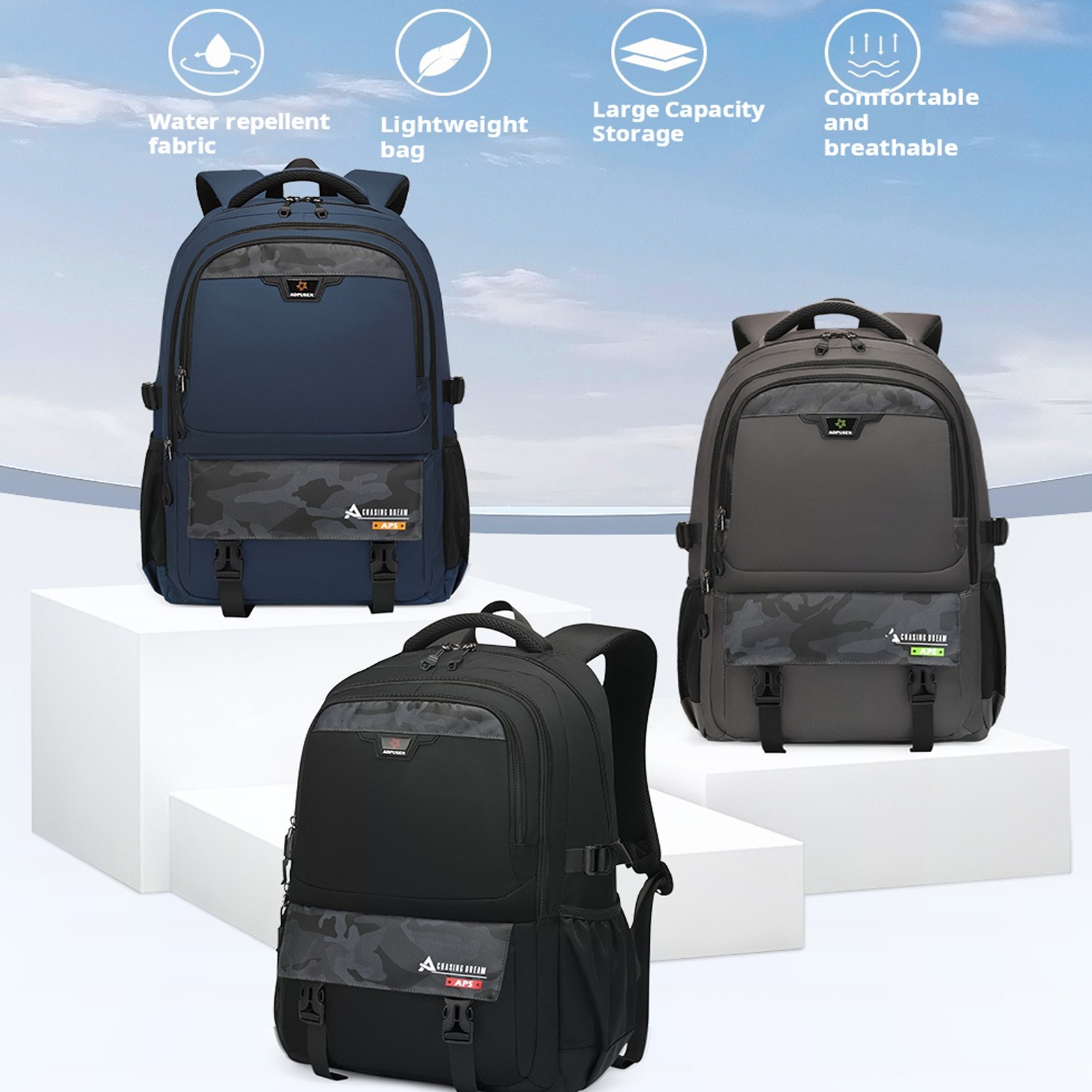 AOPUSEN Large Travel Backpack AP-10387