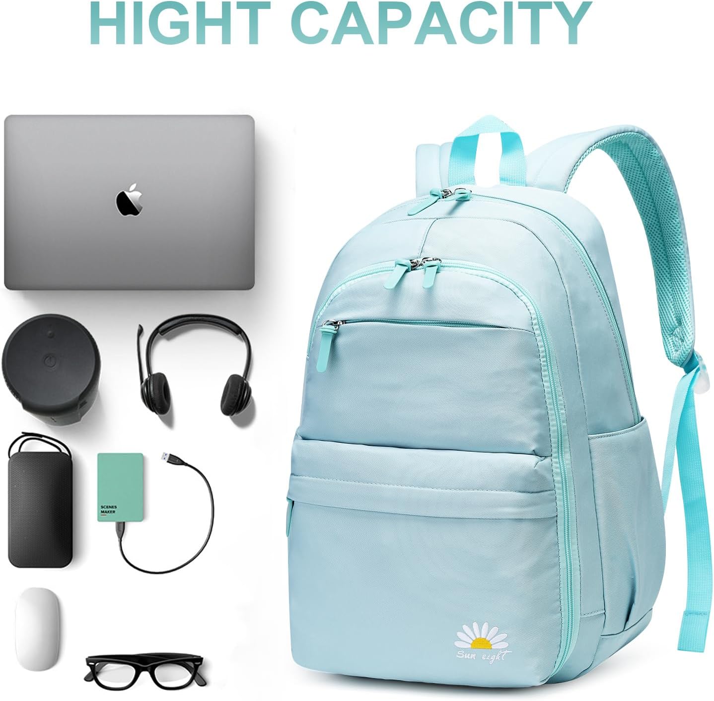 SUN EIGHT Trendy and Durable Teen Backpack,Casual Backpack for Ages 8-22 SE-8371