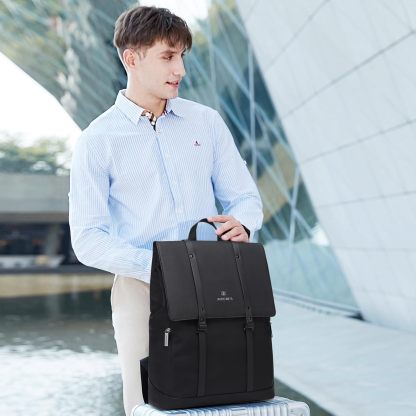 JODEBES Laptop Backpack,Business Anti Theft Slim Sturdy Laptops Backpack,Water Resistant Laptop Bag 15.6Inch 18L(Black)