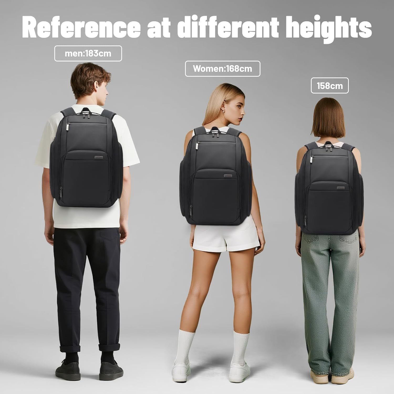 Jodebes Laptop Backpack with TSA lock,USB Charging Port Fits School & Travel - Slim Water-Resistant Business Bag,24L Deep Storage Travel Backpack Fits 15.6/17.3 Inch Laptop Backpack 