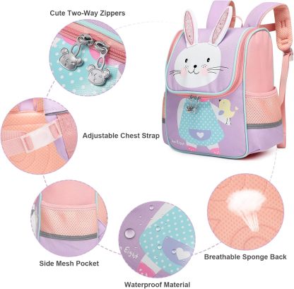 SUN EIGHT Toddler Backpack for Kids Waterproof Schoolbag for Age 2-5 SE-2850
