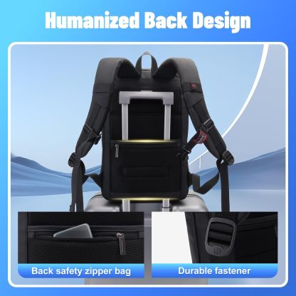 Jodebes Travel Laptop Backpack with TSA Lock,Waterproof 17.3 Inch Business Laptop Rucksack Bag USB Charging Port,Anti-Theft Carry on Backpack