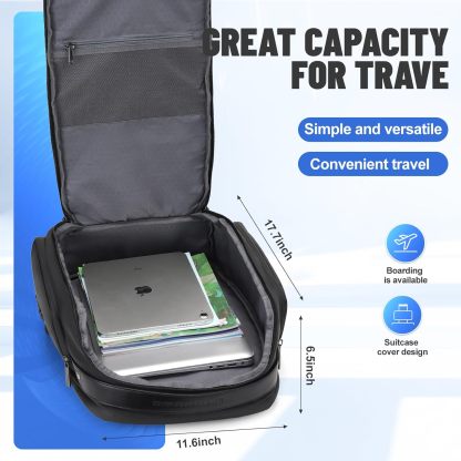 Jodebes Laptop Backpack with TSA lock,USB Charging Port Fits School & Travel - Slim Water-Resistant Business Bag,24L Deep Storage Travel Backpack Fits 15.6/17.3 Inch Laptop Backpack 