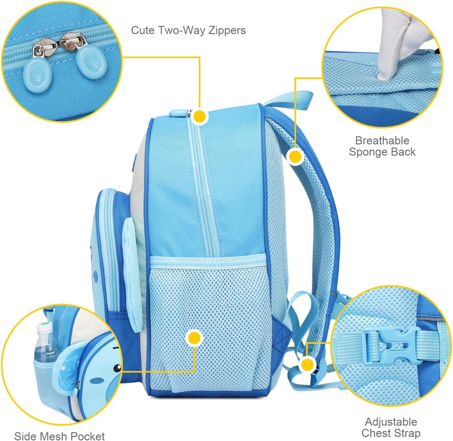 SUN EIGHT Healthy Preschool Backpack for Toddlers Aged 2-6 SE-90242EP