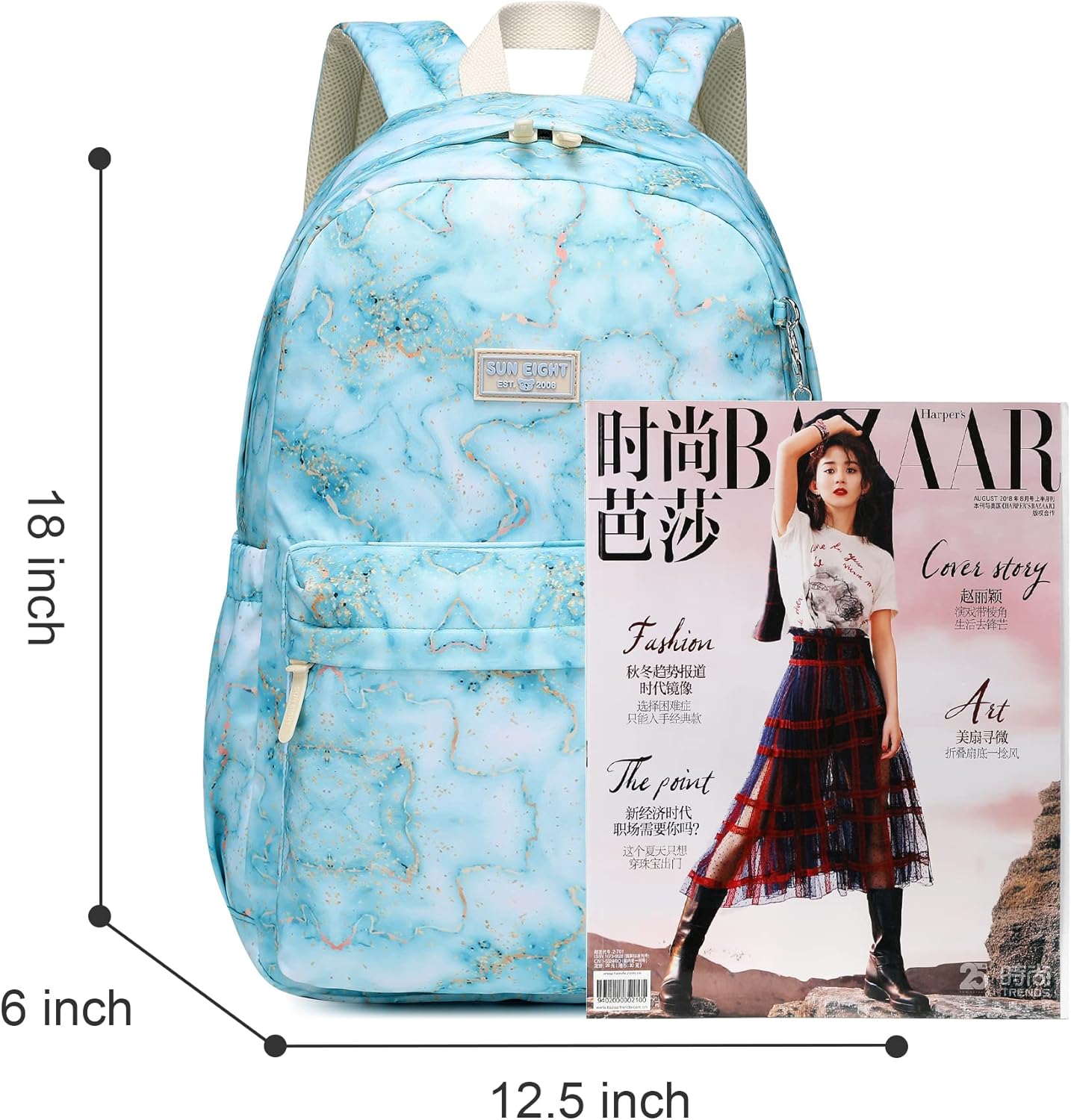 SUN EIGHT 30L-Large Lightweight Bookbag for Kids Teens 6-18 SE-8356