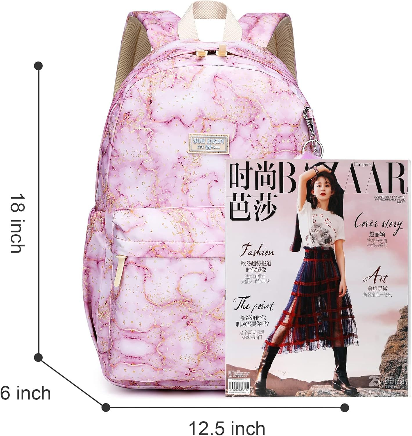 SUN EIGHT 30L-Large Lightweight Bookbag for Kids Teens 6-18 SE-8356