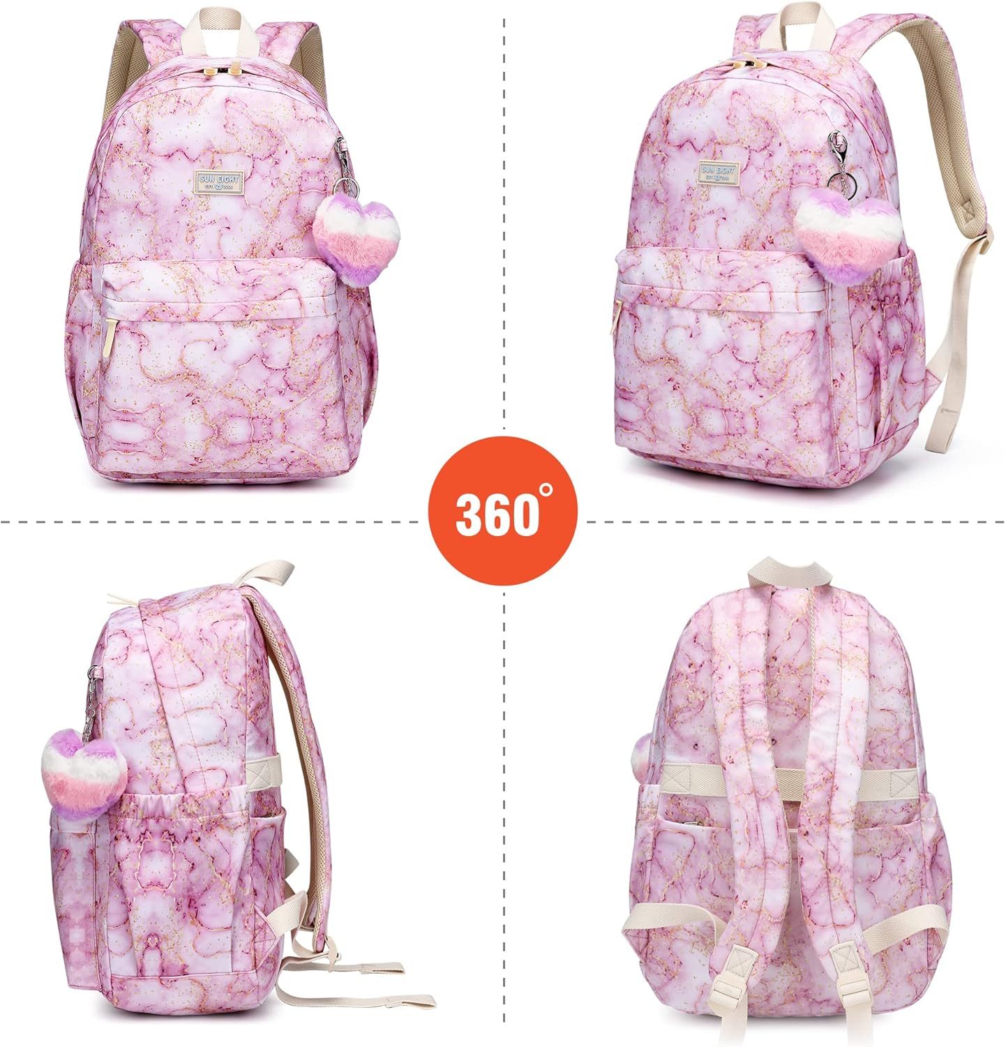 SUN EIGHT 30L-Large Lightweight Bookbag for Kids Teens 6-18 SE-8356