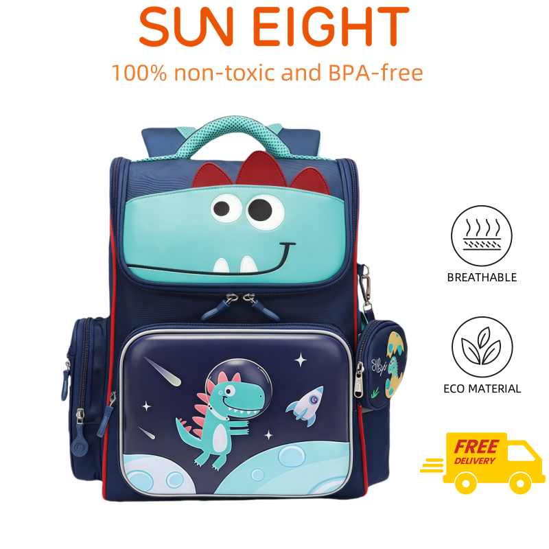 SUN EIGHT Ergonomic Spine Protection Primary School Bag for Aged 7-12 SE90148