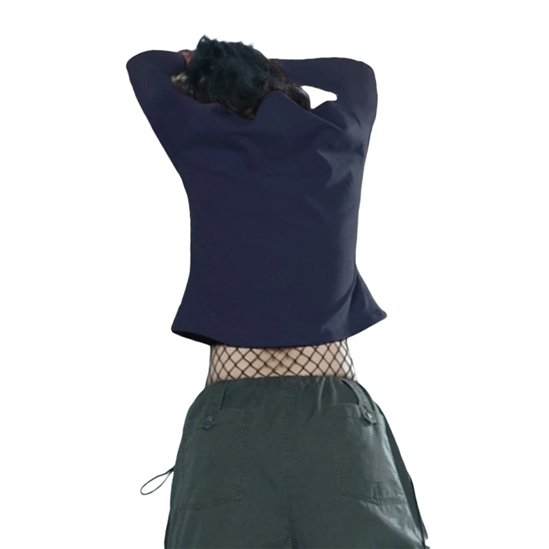 Harajuku Crop Top Japanese Style Star Pattern Round Neck Short Sleeve T Shirts Graphic Tee y2k Women Clothes Streetwear