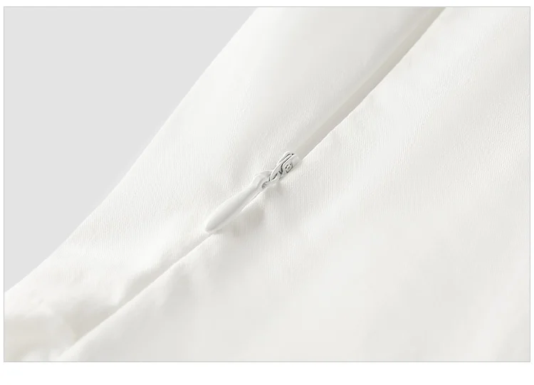 Dress Women Pure Cotton Puff Sleeves Dress Summer New Color-Block Large Lapel Mid-Length Dress College Style