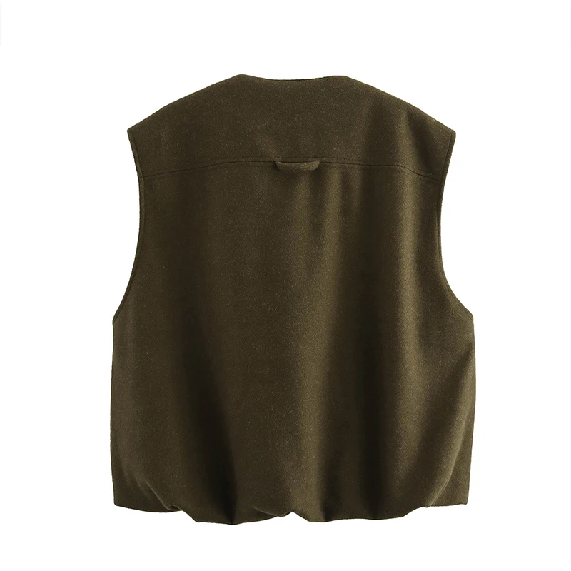 Street Zipper Waistcoat For Women Zipper O-neck Sleeveless Thick Warm Vest Top Female 2025 Spring Lady All-matching Outwear New