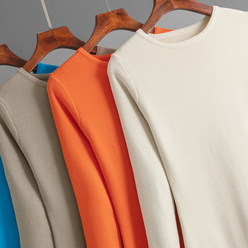 Autumn Winter Slim Fit Knitted Dress Women Inner Wear Outer Wear Mid Length Long Sleeve Tight Bottoming Hip