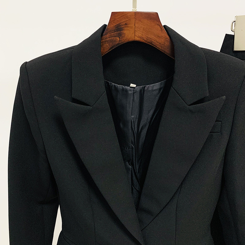 One Button Cloth Cover Mid Length Suit Bell Bottom Pants Suit Two Piece Suit