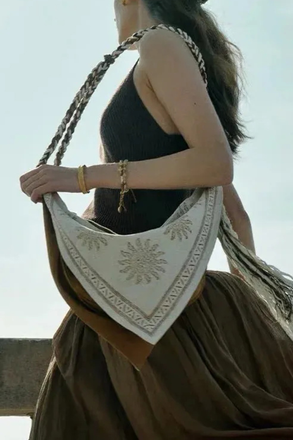 Bohemian Style Tassel Pendant Vacation Crossbody Bag