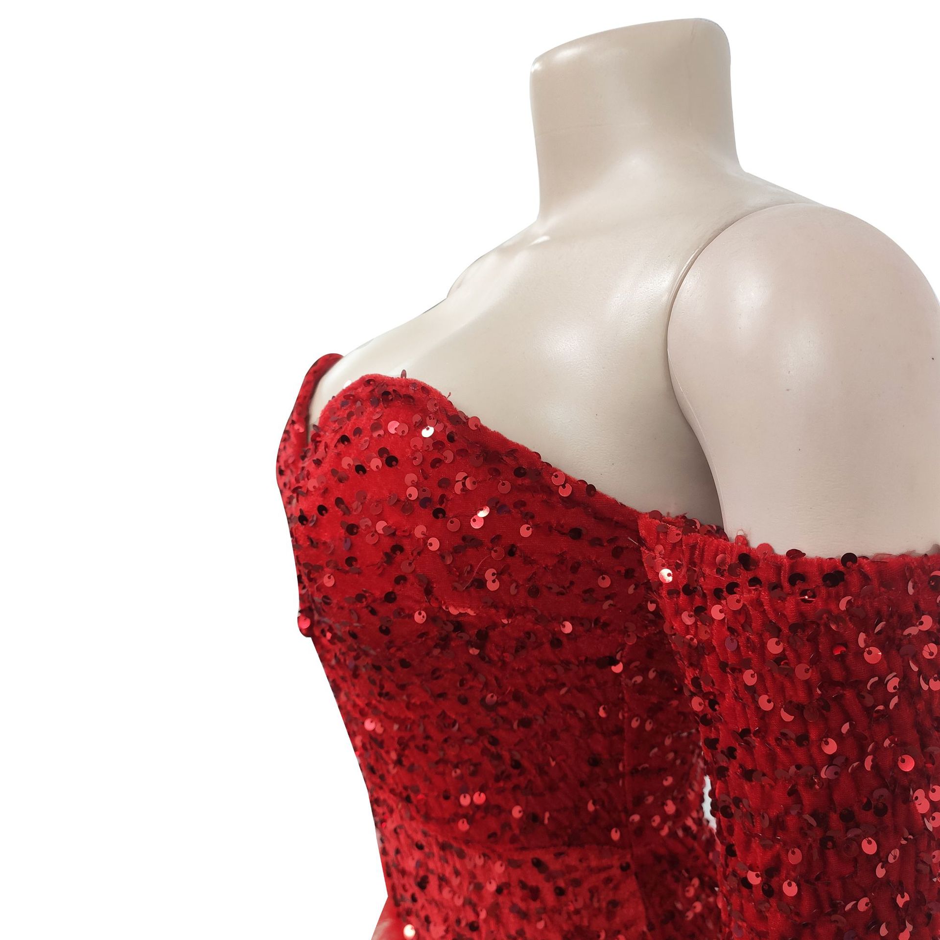 Women Wear Solid Color Sequin Long Sleeve Shorts Jumpsuit Women