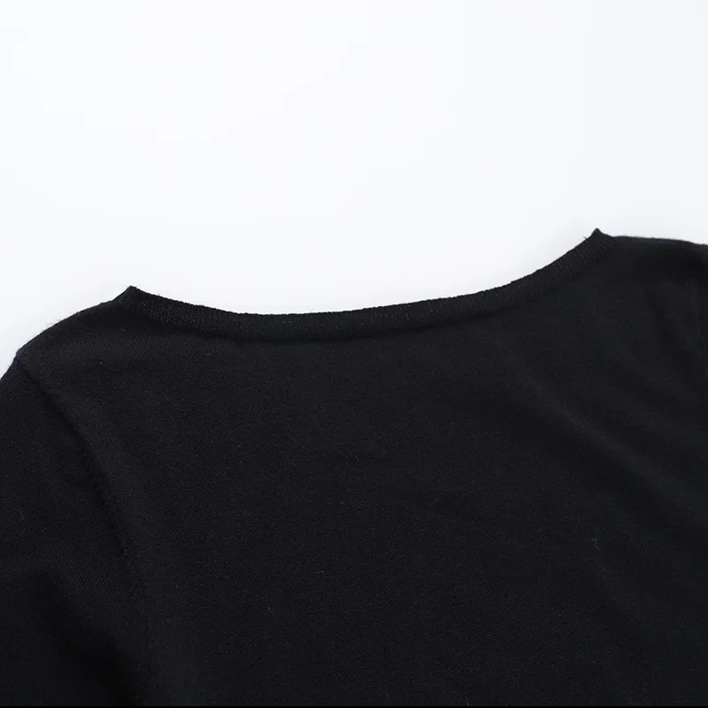 Elegant Long Sleeved Elastic Tight Women Short Skirt Autumn New Wave Roll Wool Dress Fashion Street Evening Dress