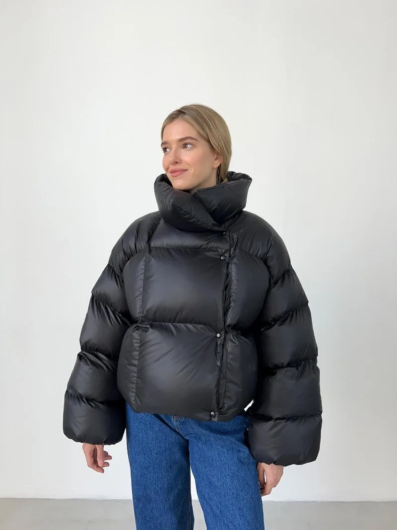 Thick Parkas Long Sleeve Top Women Autumn Winter Warm Coat Women's Street Fashion Hoodies Woman Cotton-padded Jacket 2025