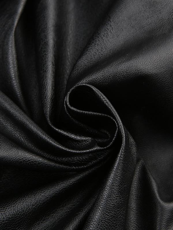 Hooded Ultra Short Leather Smock Jacket