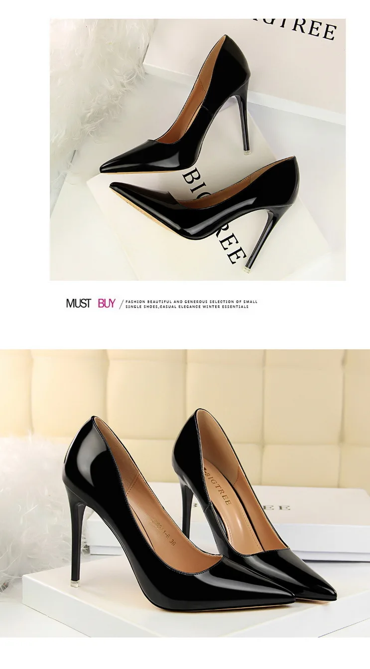 Shoes Patent Leather Shoes Woman Pumps High Heels Stiletto Heels 10.5 Cm Red Wedding Shoes Bridal Shoes Women Heels