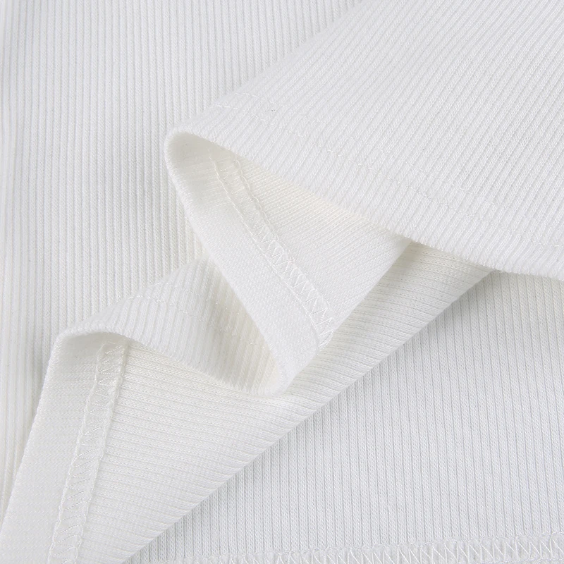 White Solid Basic Ribbed Cropped Vest Sleeveless Slim O Neck Tanks Camis Women Simple Fashion Elegant Summer Top Tees